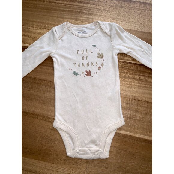 Carters Baby Girls "Full Of Thanks" Bodysuit & Legging Set With Tulle Skirt 6M - Picture 4 of 12